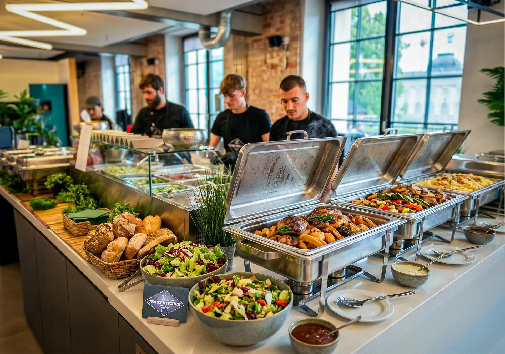 Eventlocation Berlin Inhouse System: Frische Kulinarik direkt im Veranstaltungsort XELOR Kesselhaus produziert.